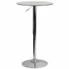 Flash Furniture 23.5'' Round Adjustable-Height Glass Table (Adjustable Range 33.5'' To 41'') (CH5)