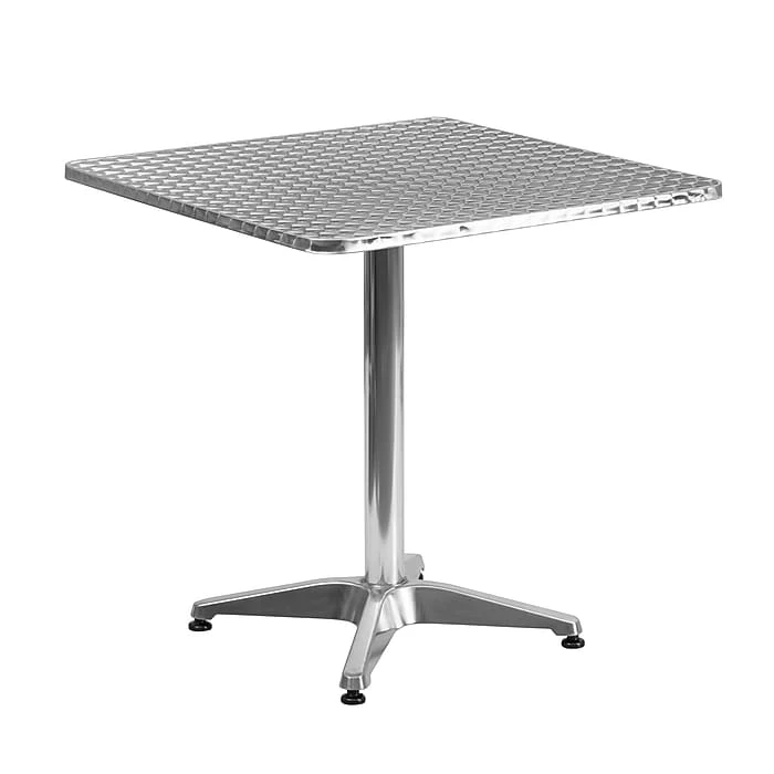 Flash Furniture 27.5'' Square Aluminum Indoor/Outdoor Table W/4 Slat-Back Chairs (TLH28SQ017BCHR4) 7 Flash Furniture 27.5'' Square Aluminum Indoor/Outdoor Table W/4 Slat-Back Chairs (TLH28SQ017BCHR4) - Image 7