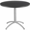 Iceberg CafeWorks 36" Round Cafe Table, Graphite/Silver, 30"H X 36"Diameter