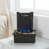 Pure Garden LED Waterfall Tabletop Fountain With LED Lights