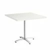 Union & Scale™ Workplace2.0™ Multipurpose 36" Square Silver Mesh Laminate Seated Height Silver Base Table (54824)