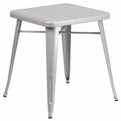 Flash Furniture Metal Indoor/Outdoor Table Set With 2 Stack Chairs; Silver (CH31330230SIL) -Outlet OFFICE TABLES Store unnamed file 208