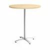 Union & Scale™ Workplace2.0™ Multipurpose 36" Round Natural Maple Laminate Bistro Height Silver Base Table (54799)