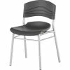 Iceberg CafeWorks Cafe Chair, Plastic, Graphite, Seat: 21"W X 19"D, Back: 21"W X 14"H
