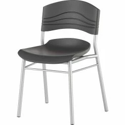 Iceberg CafeWorks Cafe Chair, Plastic, Graphite, Seat: 21"W X 19"D, Back: 21"W X 14"H