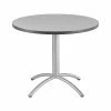 ICEBERG CaféWorks Round Table, 36"D X 36"W, Gray (65621)