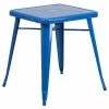 Flash Furniture Square Metal Indoor/Outdoor Table, 24'' X 24", Blue (CH3133029BL)