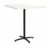 Union & Scale™ Workplace2.0™ Multipurpose 36" Square Silver Mesh Laminate Bistro Height Black Base Table (54835)