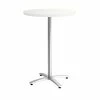 Union & Scale™ Workplace2.0™ Multipurpose 30" Round Silver Mesh Laminate Bistro Height Silver Base Table (54814)