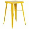 Flash Furniture Square Metal Indoor/Outdoor Bar-Height Table, 24'' X 24'', Yellow (CH31330YL)