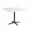 Union & Scale™ Workplace2.0™ Multipurpose 36" Square Silver Mesh Laminate Seated Height Black Base Table (54825)