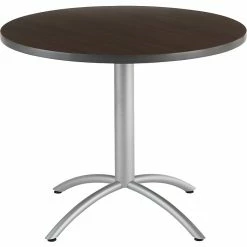 Iceberg® CafeWorks Cafe Table, 36'' Round, Walnut