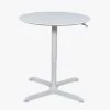 Luxor 32" Round Height Adjustable Café Table, White (LX-PNADJ-32RD)