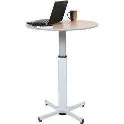 Luxor Pneumatic Adjustable Round Pedestal Table (LX-PNADJ-ROUND)