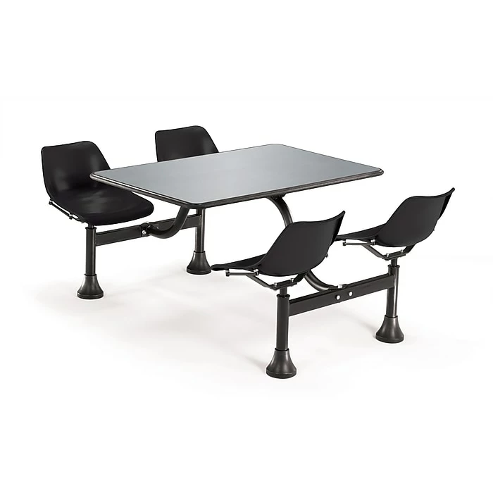 OFM 24" W X 48" L Stainless Steel Group/Cluster Table And Chair, Black 1 OFM 24" W X 48" L Stainless Steel Group/Cluster Table And Chair, Black