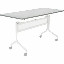 Safco Impromptu® Mobile Training Table, Rectangle Top - 72 X 24" Gray