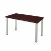Regency Kee 42" X 24" Training Table- Mahogany/ Chrome