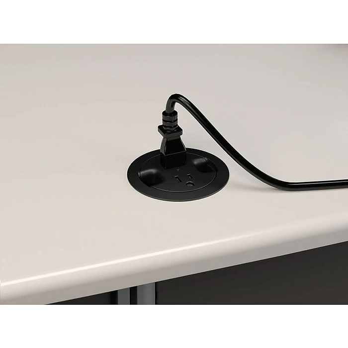 HON® Power Grommet Hub, Black, 3" (Dia) 2 HON® Power Grommet Hub, Black, 3" (Dia) - Image 2