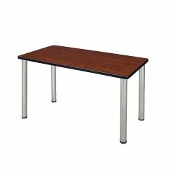 Regency Kee 48" X 24" Training Table- Cherry/ Chrome