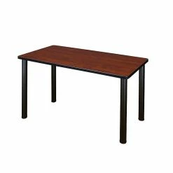 Regency Kee Training Table, 24"D X 48"W, Cherry/Black (MT4824CHBPBK)