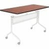 Safco Impromptu® Mobile Training Table, Rectangle Top - 60 X 24" Cherry
