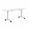 Union & Scale™ Workplace2.0™ Flip Top Nesting Training Table 24X72, White