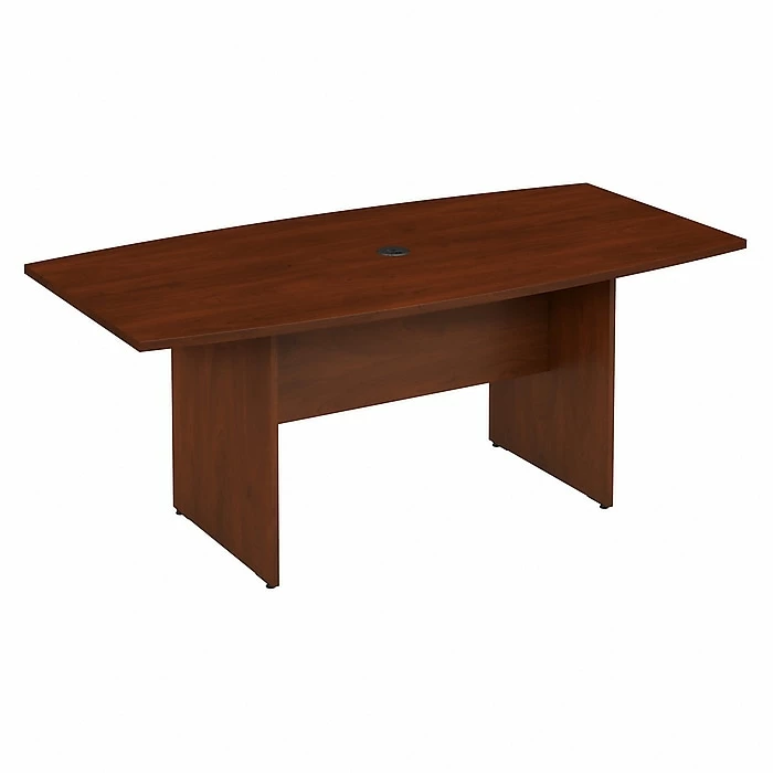 Bush Business Furniture 72W X 36D Boat Shaped Conference Table With Wood Base, Hansen Cherry (99TB7236HC) 1 Bush Business Furniture 72W X 36D Boat Shaped Conference Table With Wood Base, Hansen Cherry (99TB7236HC)