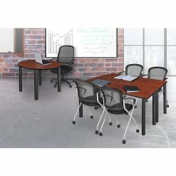 Regency Kee Training Table, 24"D X 60"W, Cherry/Black (MT6024CHBPBK) -Outlet OFFICE TABLES Store unnamed file 382