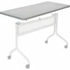 Safco Impromptu® Mobile Training Table, Rectangle Top - 48 X 24" Gray