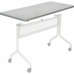 Safco Impromptu® Mobile Training Table, Rectangle Top - 48 X 24" Gray