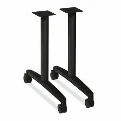 HON Huddle Table Base Kit, T-Style, Black, 2 Bases Per Kit (HONMTLEG24CP)