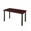 Regency Kee Training Table, 24"D X 42"W, Mahogany/Black (MT4224MHBPBK)