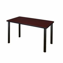 Regency Kee Training Table, 24"D X 42"W, Mahogany/Black (MT4224MHBPBK)