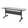 Regency Kobe Flip Top With Modesty Panel 60" X 24" Metal And Wood Training Table, Maple (MKFTM6024PL)