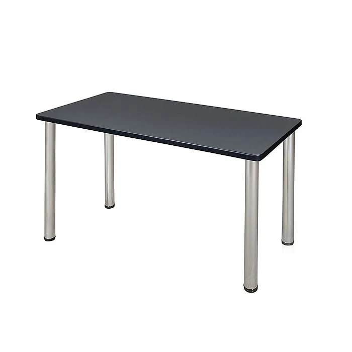 Regency Kee 48" X 24" Training Table- Grey/ Chrome 1 Regency Kee 48" X 24" Training Table- Grey/ Chrome