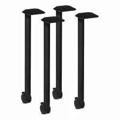HON Huddle™ Multi-Purpose Post Leg Table Base, Black, 28 3/10"H X 1 3/4"W X 1 3/4"D, 4/Pk