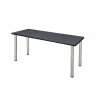 Regency Kee Training Table, 24"D X 60"W, Gray/Chrome (MT6024GYBPCM)