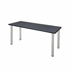 Regency Kee Training Table, 24"D X 60"W, Gray/Chrome (MT6024GYBPCM)