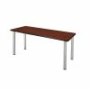 Regency Kee 66" X 24" Training Table- Cherry/ Chrome
