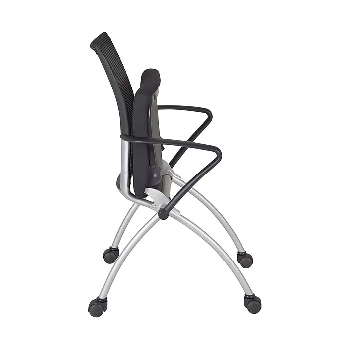 Regency 66"L X 24"W Kee Training Table- Cherry/ Chrome & 2 Apprentice Chairs- Black (MT6624CHPCM09BK) 4 Regency 66"L X 24"W Kee Training Table- Cherry/ Chrome & 2 Apprentice Chairs- Black (MT6624CHPCM09BK) - Image 4