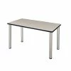 Regency Kee 42" X 24" Training Table- Maple/ Chrome