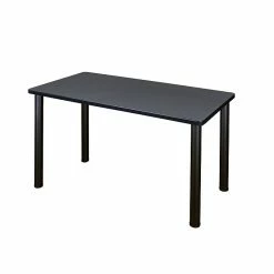 Regency Kee Training Table, 24"D X 48"W, Gray/Black (MT4824GYBPBK)
