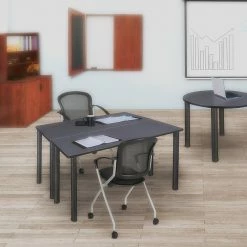 Regency Kee Training Table, 24"D X 48"W, Gray/Black (MT4824GYBPBK) -Outlet OFFICE TABLES Store unnamed file 460
