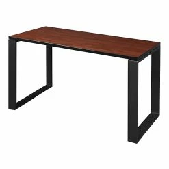 Regency Structure 48" X 24" Rectangular Laminate Training Table, Cherry & Black (STT4824CHBK)