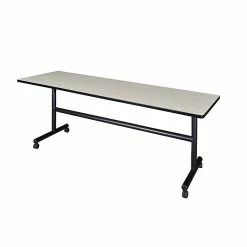 Regency 84-inch Metal & Wood Kobe Flip Top Training Table, Maple