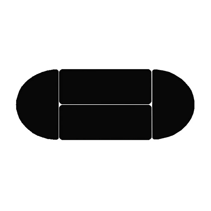 Correll 24"W X 48"L, Half-Round Adjustable Training Table Black Granite (FT2448R-07) 2 Correll 24"W X 48"L, Half-Round Adjustable Training Table Black Granite (FT2448R-07) - Image 2