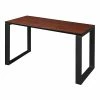 Regency Structure 42" X 24" Rectangular Laminate Training Table, Cherry & Black (STT4224CHBK)