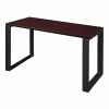 Regency Structure 42" X 24" Rectangular Laminate Training Table, Mahogany & Black (STT4224MHBK)