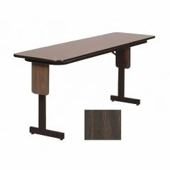 Correll 72-inch Laminate & Particle Board Top Seminar Folding Table, Walnut