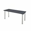 Regency Kee 72" X 24" Training Table- Grey/ Chrome